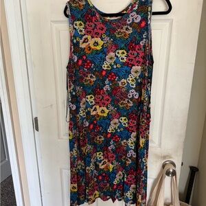 🆕 👗 Style & Co Red and Blue Sleeveless Midi Sundress